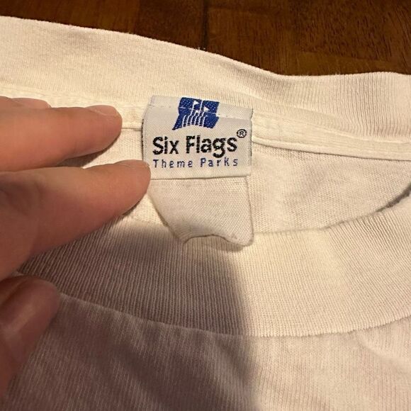 VTG 90s Six Flags Marvin the Martian Looney Tunes Vaporized T-Shirt Mens Size XL - Picture 7 of 10